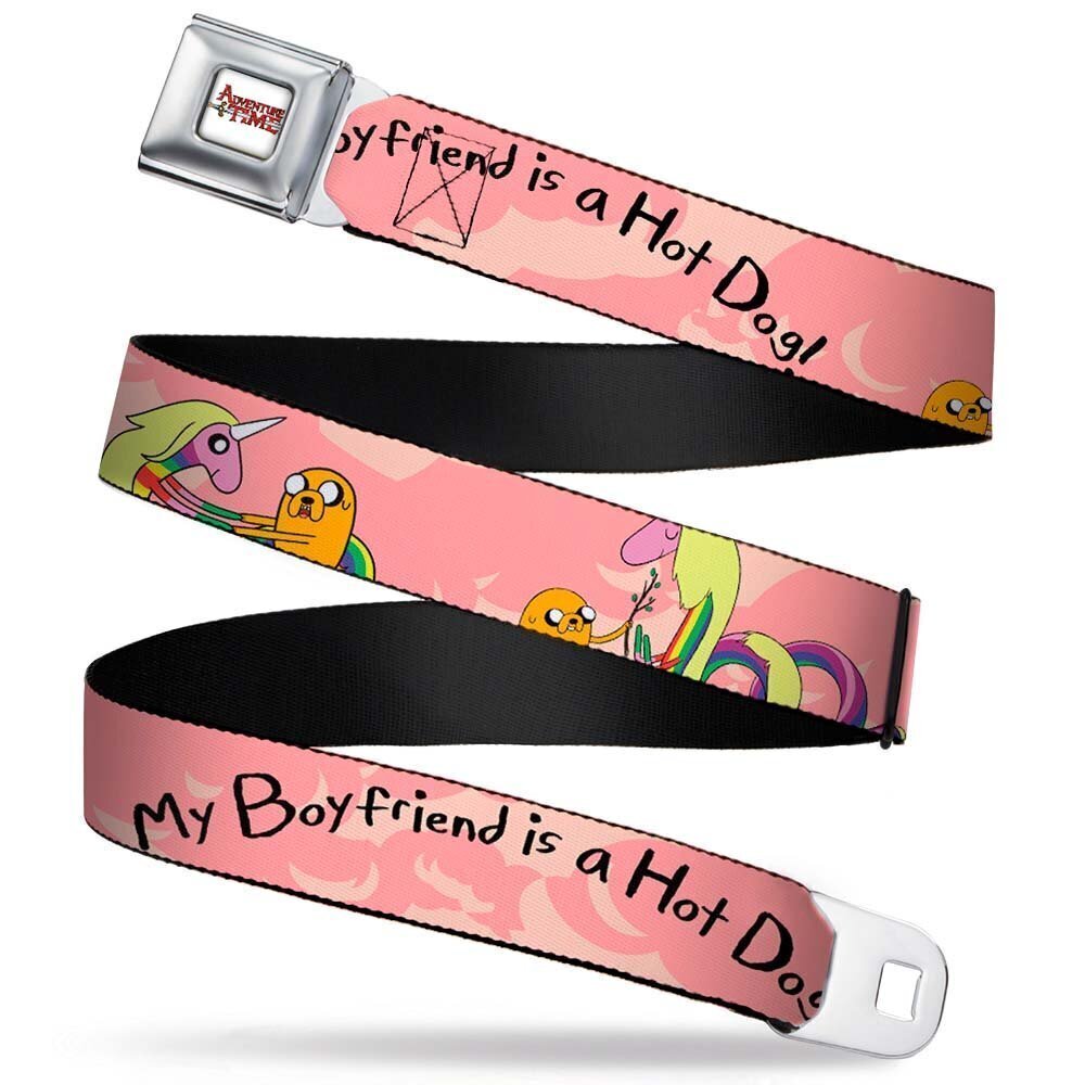 8773 Seatbelt Belt - Jake/Lady Raincorn - MY BOYFRIEND IS A HOT DOG! - 1.0"